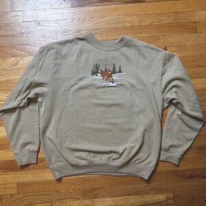 Vintage Embroidered Deer Sweater
